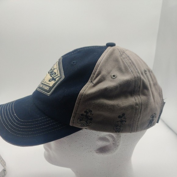 Disney Parks Mickey Mouse Through the Years Baseball Cap  Adjustable Tan Blue - Picture 6 of 9